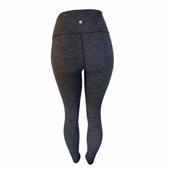 Lululemon Wunder Under high waisted full length Gray knit Leggings size 8 - Picture 5 of 9
